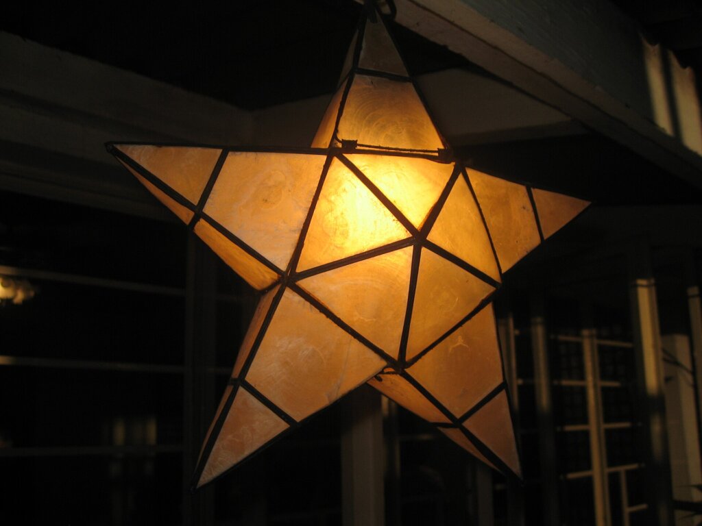 Capiz parol lantern marking the Ber months in the Philippines