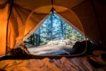 Camping on a beach in El Nido Palawan with limestone karsts