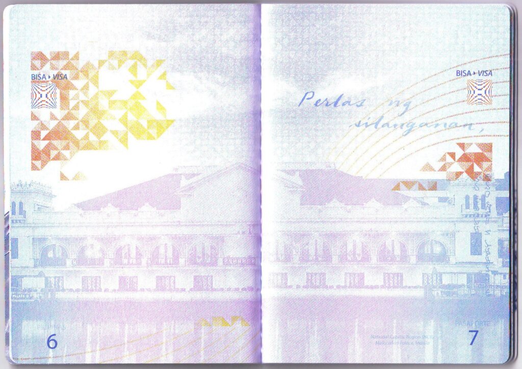 Philippine passport visa pages