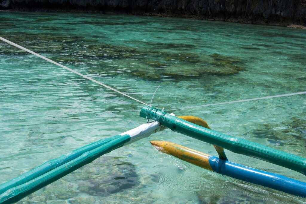 Boat in Bacuit Bay, El Nido, Palawan