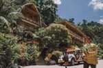 Traditional nipa hut with thatched roof in the Philippines