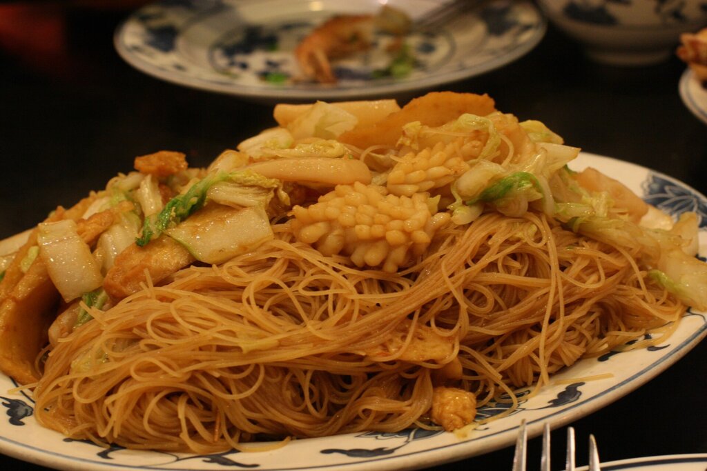 Pancit bihon stir-fried rice noodles