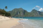 El Nido Bay islands seen from the coast