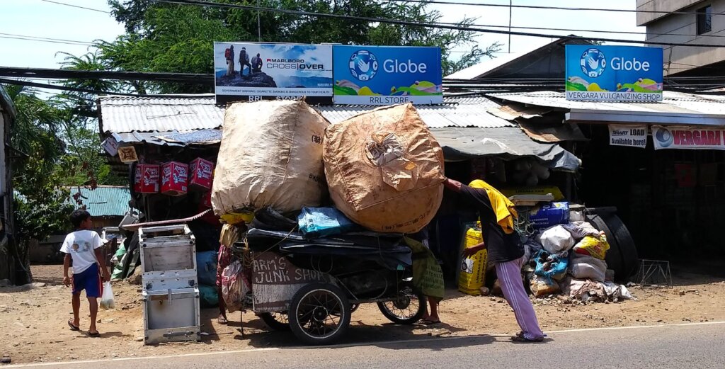 A tricycle, the common form of local transport used around El Nido, Palawan