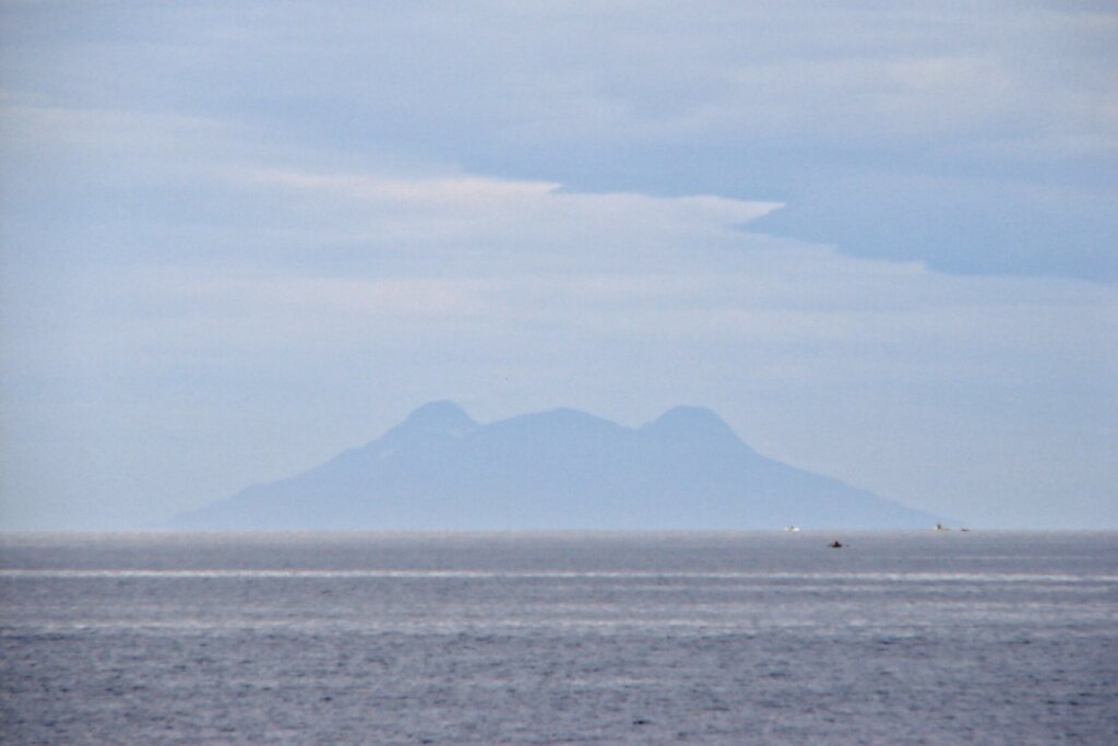 Camiguin island seen across the Bohol Sea