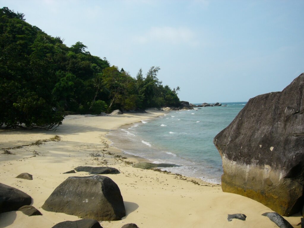 Beach on Tioman Island, Malaysia, for El Nido vs Tioman comparison