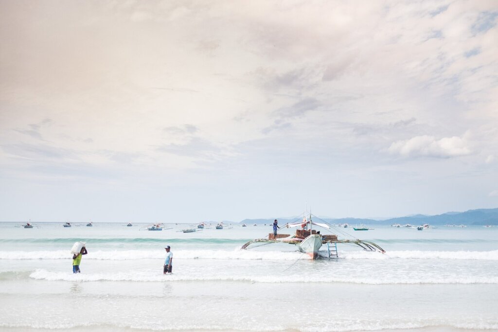 Island hopping boat near El Nido