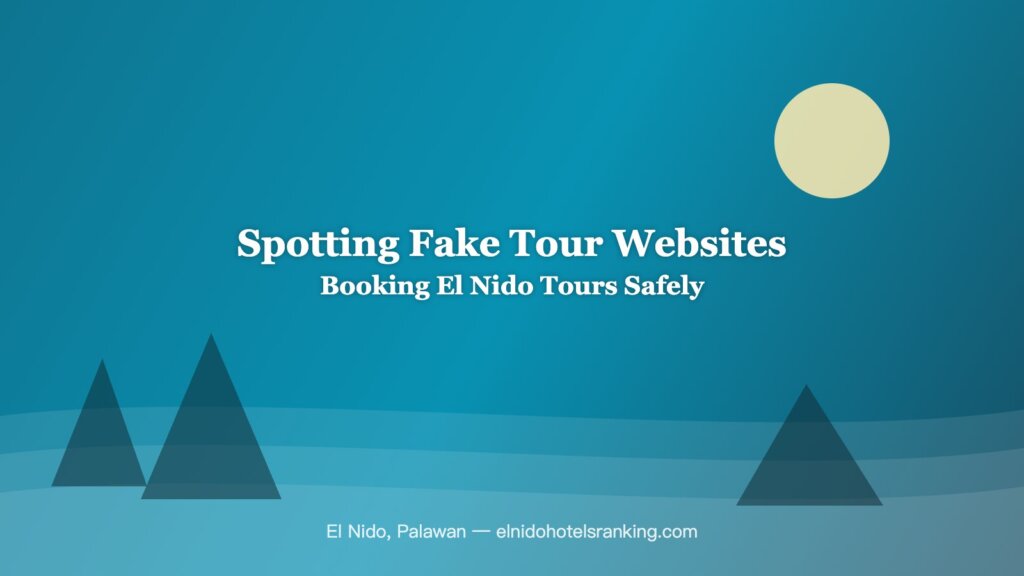 How to spot a fake or scam El Nido tour booking website before paying