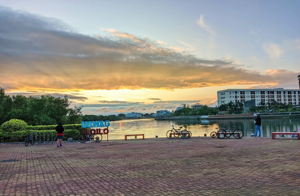 Iloilo River Esplanade at sunrise, a common starting point for Visayas travelers heading to El Nido